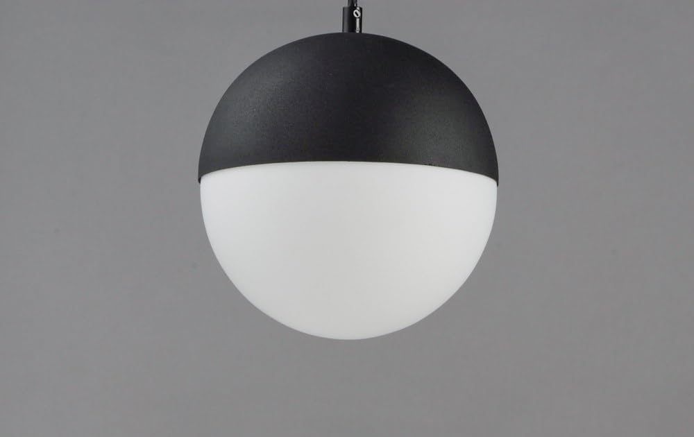 ET2 Lighting Half Moon Large Pendant | Metallic Gold Finish | Satin White Glass Shade | Modern Hanging Pendant Light for Kitchen Islands and Dining Rooms | Adjustable Cord Suspension | E20366-92MG