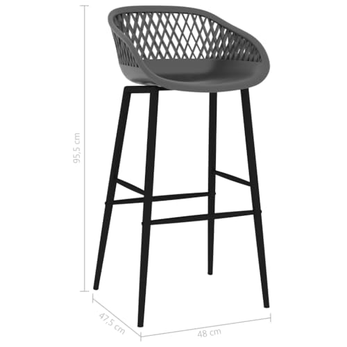 Chaises de comptoir lot de 4 avec assise confortable dossier bas - 3