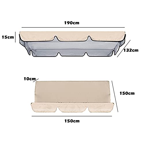 Comior Swing Canopy Replacement Cover And Swing Chair Cover Set Swing Waterproof Canopy Cover Garden Chair Outdoor Hammock Cover Uv Protection Chair Top Cover For Porch Patio Pool Red Medium #TOP3