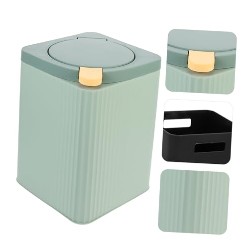 Poubelle avec couvercle vert plastique multifonctionnelle design - 6