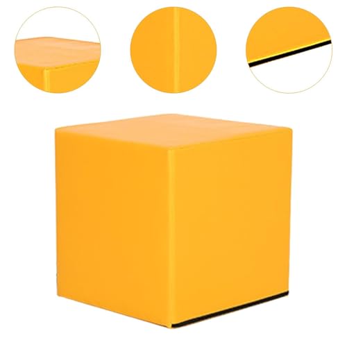 Colaxi Yoga Cube Stool Home Seating Balance Training Yoga Brick Footstool Block for Body Building Office Dressing Table Fitness, Yellow