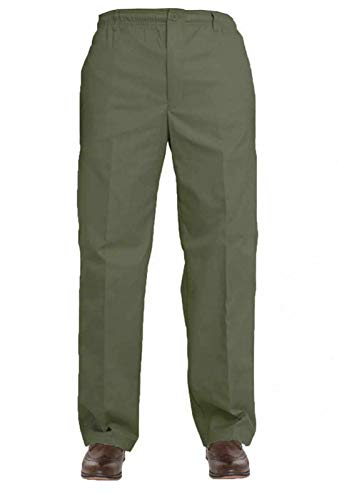 Gillicci Mens Elasticated Adjustable Waist Casual Smart Work Plain Rugby Trousers Pants (38" Waist 29" Leg, Black) - Image 2