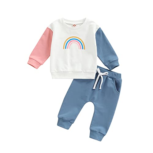 Thorn Tree Newborn Baby Girls Clothes Cotton Suit Cute Baby Kid Infant Toddler Play Wear Rainbow Outfits