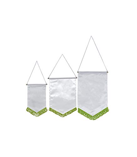 Grupo K-2 Banderín Escudo Poliéster Para Sublimación Verde 300 X 200 Mm