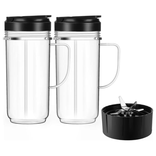Taza de repuesto con asa y tapa antigoteo vaso de 22oz para licuadora Magic Bullet 2