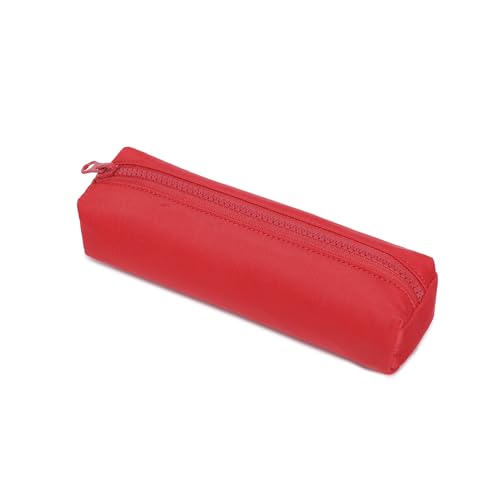Image of Pencil Case Small Zipper Pen Pouch for School Office Art Supplies Stationery Organizer Bag for Pens Markers(Red /Oxford)