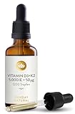 SUNDAY NATURAL® Vitamin D3 K2 Tropfen hochdosiert – Premium K2-MK...