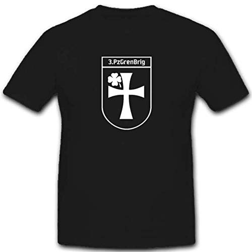 T-shirt 3PzGrenBrig #3458 brigade de grenadier blindé noir XXXL