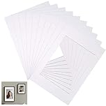 Yoosso 15Pcs White Picture Mounts, Photo Mounts Mats for 6x4 Inch Image 1.5mm Thickness Card 7x5 Frames Inside Aperture to fit Graduation Photos Posters Prints Artworks Paintings