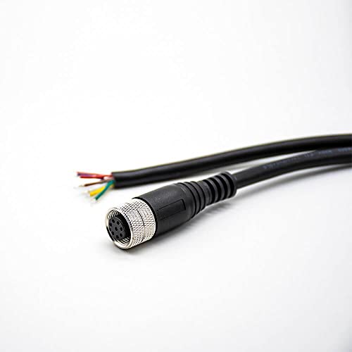 Conector M12 hembra recto con cable 5M 8 pines miniatura 5