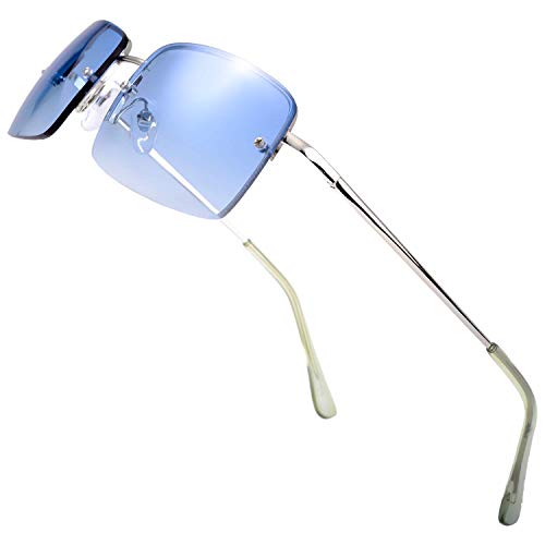 The Fresh Minimalist Small Rectangular Sunglasses Clear Eyewear Spring Hinge - Gift Box Package