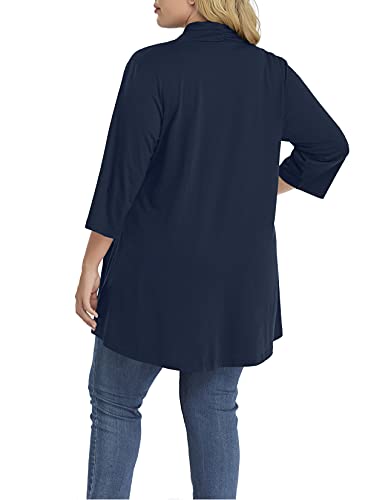 Image of Shiaili Long Plus Size Cardigans for Women Easy to Wear Open Front Clothing