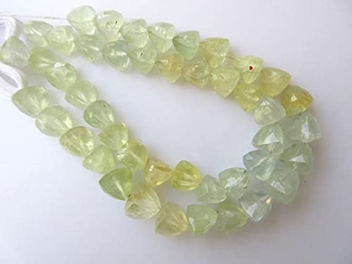 Perles en préhnite facettées LKBEADS haut de gamme pour création bijoux créateurs