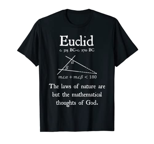 Nerdy Vintage Euclid Mathematics Quote Math Geometry Teacher T-Shirt
