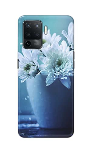 Image of PRINTFIDAA Flowers in The Glass On The Table Printed Designer Hard Back Case Cover for Oppo F19 Pro -(TY) MVN1002