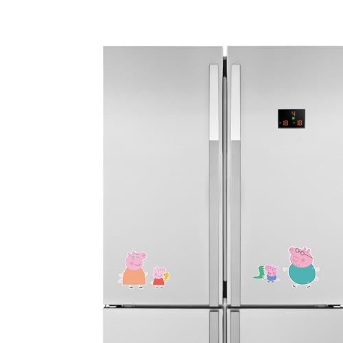 Image of Dia & Tia -Premium Fridge Magnets -Handmade in India for Office, Kitchen, refrigirators, Magnetic Boards -Motivational Quotes, Indian Culture, Gamers, Cute Cartoons, Decor (Peppa n George)