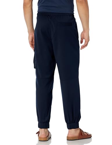Armani Exchange Men's Stretch Wool Mix Cargo Pocket Jogger with Elastic Waistband2
