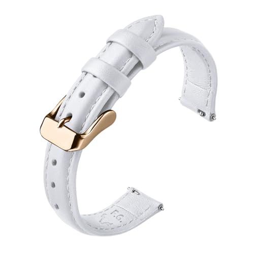 Image of Fullmosa Watch Band, Quick Release Leather Watch Strap Compatible with Samsung Galaxy Garmin for Men Women, Replacement Bands Width 12mm 14mm 16mm 18mm 19mm 20mm 21mm 22mm 24mm