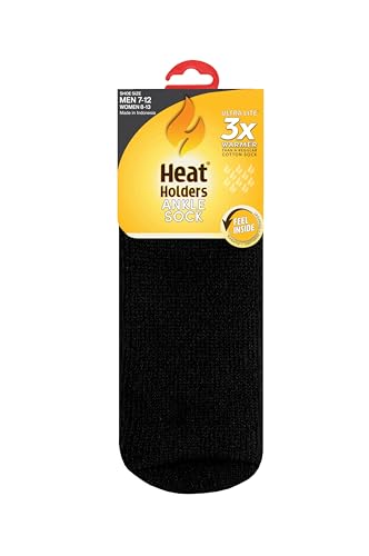 HEAT HOLDERS Men's Micah ULTRA LITE® Ankle Socks Black/Men's 7-122
