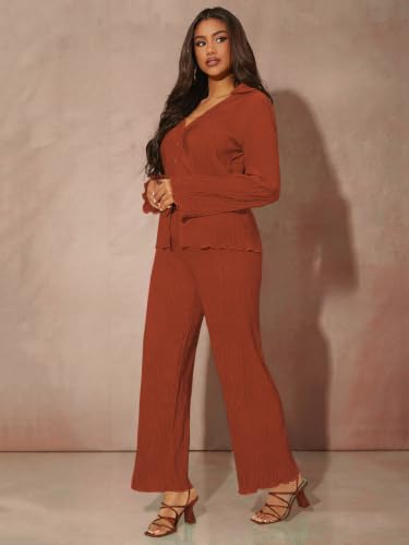 Image of GRECIILOOKS Co ord Set Women Stylish lycra| Woman Dress | Summer Cord Sets for Women's | Trendy Casual Shirt and Pants | Pyjama Set's Solid & Beach, Resort Outfits Full Sleeve