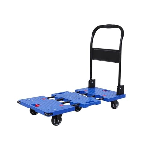 Carretilla plegable con plataforma 98x49 cm azul miniatura 1