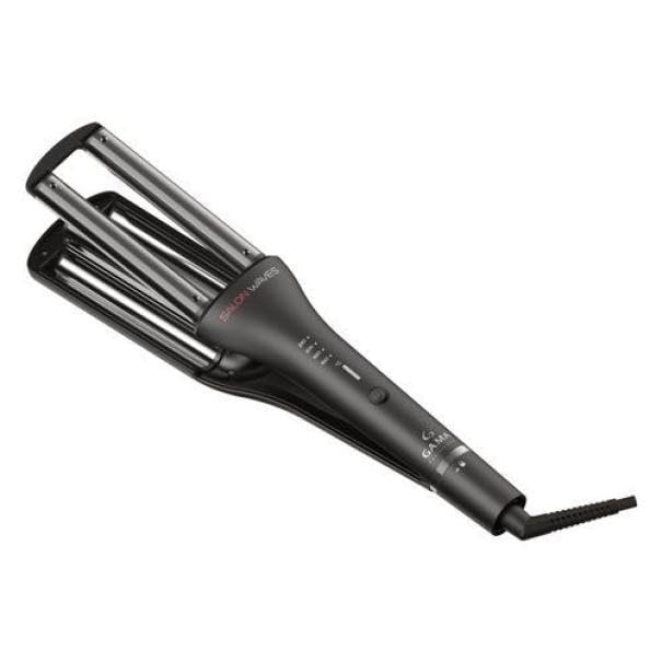 GA.MA Italy Professional, Rizador de salón Curl Waves, 110 W de potencia, revestimiento de titanio con cromo de seda, temperatura 160°-220°C, pantalla LED, apagado automático