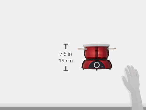 Trudeau Electric Scarlet Fondue Pot, 84 oz, Red