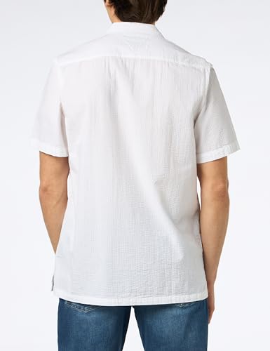 Tommy Hilfiger Herren Hemd Seersucker Solid Shirt Kurzarm, Weiß (Optic White), XS – Ansicht 3