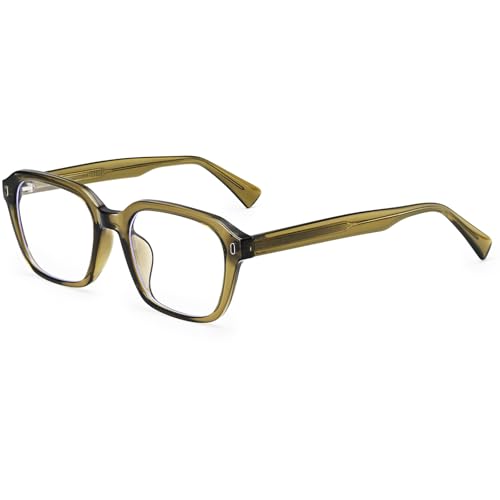 Image of Dollger Blue Light Glasses Men Vintage Thick-Framed Rectangle Non-Prescription, For Computer,Gaming, Phone Use