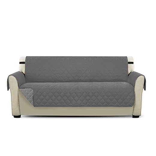 PETCUTE Lujo Cubre para Silla Fundas de Sofa Protector de sofá o sillón, Dos o Tres plazas Gris