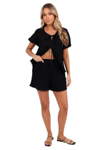 Bonnie Short Sleeve Top - Black M