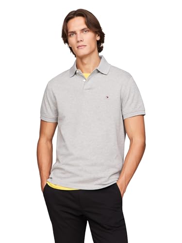 Image of Tommy Hilfiger Men's Short Sleeve Polo Shirts in Regular Fit With Stretch and Organic Pique Cotton