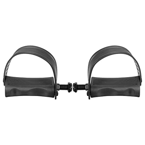Pédales de vélo d'appartement anti-glissement axe 12,7 mm 1/2" noir