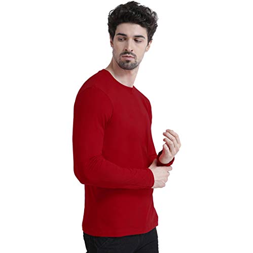 Image of Men's Full Sleeve Casual Round Neck Multi Colored T-Shirts