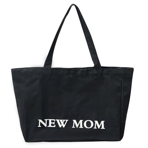 New Mom Gifts for Women Tote Bag, Canvas Mama Tote Bag Mom to Be Gift Large Mommy Bag for Hospital, Mothers Day, Birthday