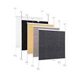 Eurohome Plissee Grau 40x130cm klemmfix ohne Bohren für Fenster und Türen