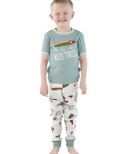 Lazy One Short-Sleeve Pajamas Sets for Girls and Boys, Kids' Soft, Animal PJs, Lake Pajamas3