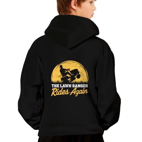 Vintage Funny Gardening Gift Lawn Mower Hoodies for Teen Girls Boys Lightweight Kangaroo Pocket Sweatshirt2