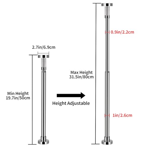 2 Pcs Undermount Sink Brackets Adjustable, Stainless Steel Sink Support, Drill-Free Installation and Repair Kit System for Kitchen, Bathroom (19.7"-31.5")