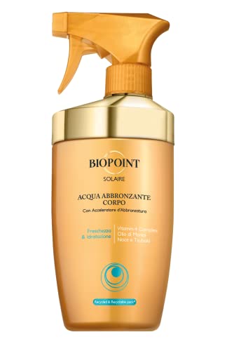 Eau solaire bronzante Biopoint 400 ml pour sublimer votre teint à la plage cet été