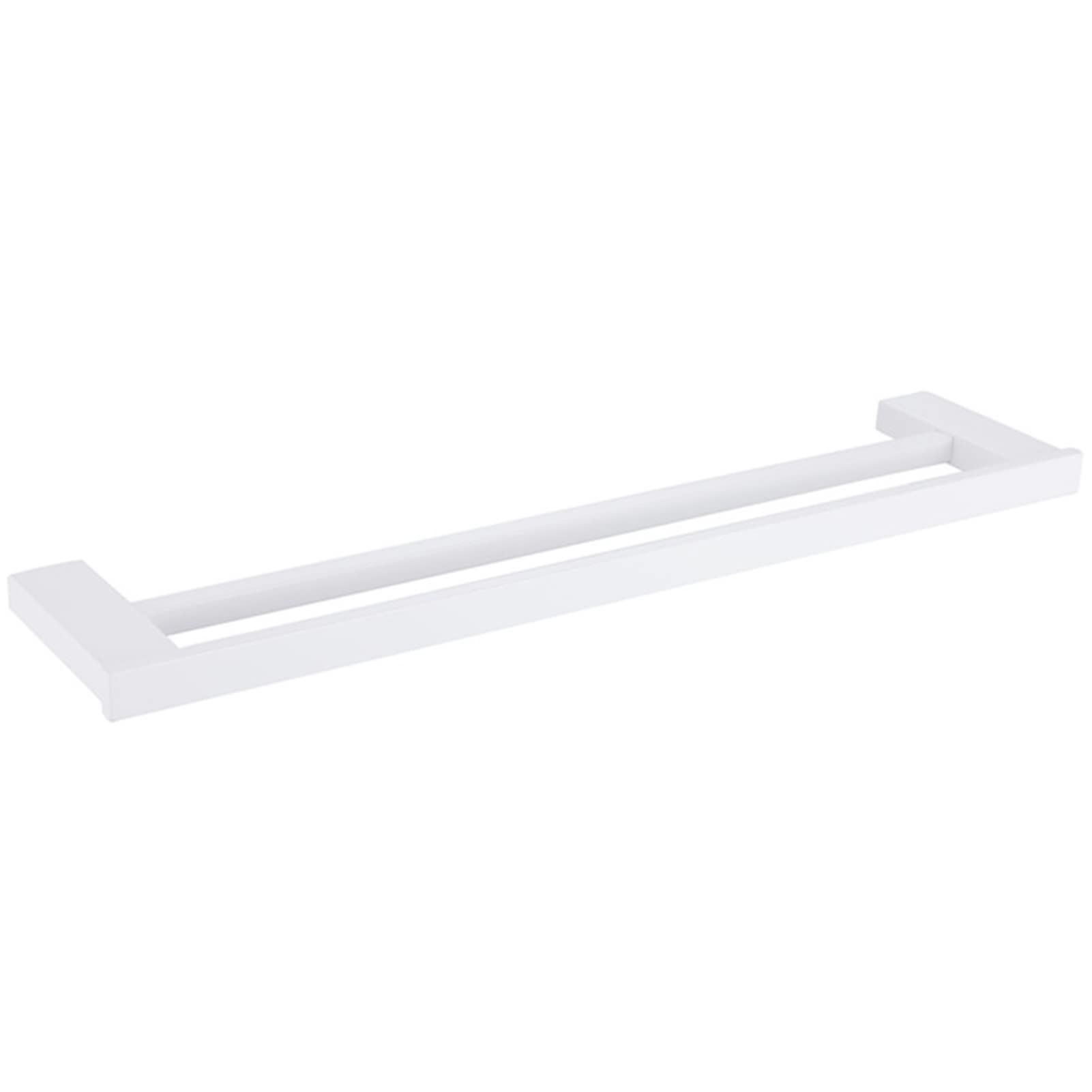 Toallero de Acero Inoxidable,50 cm/60 cm,toallero Cuadrado,Accesorio de baño o Cocina,Montaje con Tornillos,Acabado Pulido,Blanco (tamaño:60 cm)