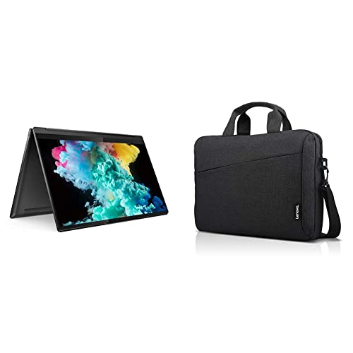 Image of Lenovo Yoga 9 11th Gen Intel Core i7 14 inch 4K Ultra HD IPS Touchscreen 2-in-1 Convertible Laptop(16GB /1TB SSD /Windows 11 /MS Office 2021 /Fingerprint Reader /1.44Kg),82BG00BSIN + 15.6 inch Briefcase