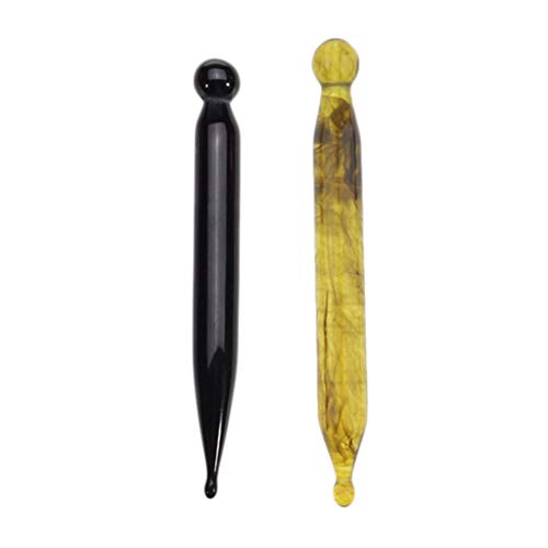 chiwanji Attrezzo Tradizionale Per Riflessologia Plantare Per Massaggio Ai Piedi Con Rilassamento Manuale In Resina 2 Pezzi, Bastoncini Per Massaggi Per Affati