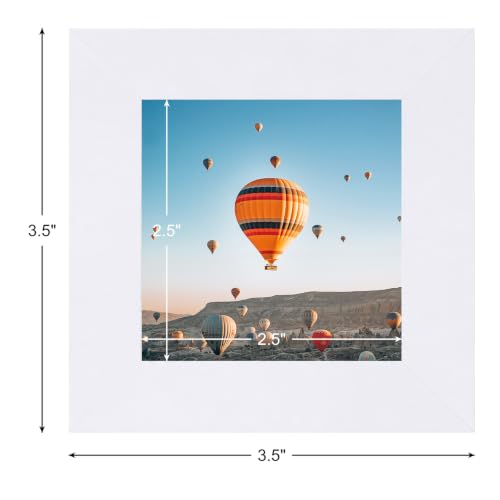 Image of JCJMY 3x3 Picture Frame White for Tabletop, 3 x 3 Square Photo Frame with Shatter Resistant Plexiglass, Sturdy 3 by 3 Poster Frame, White