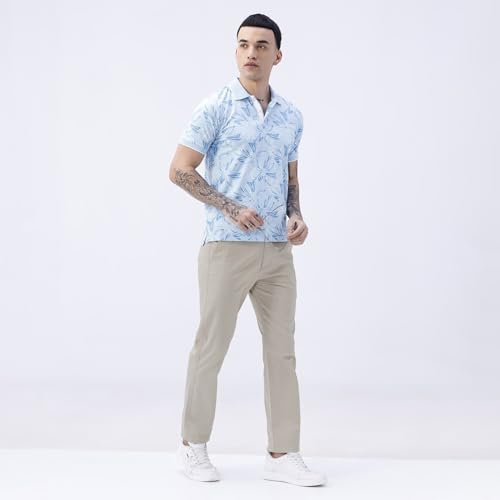 Image of BASICS Premium Cotton Stretch Formal Trousers for Men | Office Pants