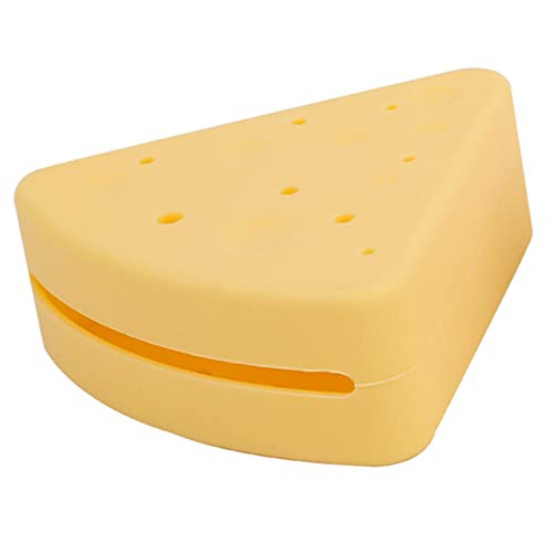 NIYANGLE Caja de Almacenamiento de Soplo de Polvo Esponja de Maquillaje Bosque Caso sostenedor Triangular del Soplo de Polvo Estuche de Esponja de Maquillaje Gel de sílice Amarillo