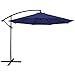 Yaheetech Ampelschirm Φ 300 cm Neigbar Achteckiger Sonnenschirm mit Kurbel Freiarmschirm UV-Schutz 50+ Gartenschirm für Terrasse/Balkon/Garten/Strand, Marineblau