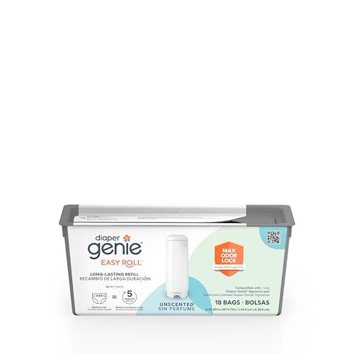 Image of Diaper Genie Easy Roll Refill with 18 Bags, Holds up to 846 newborn diapers per refill