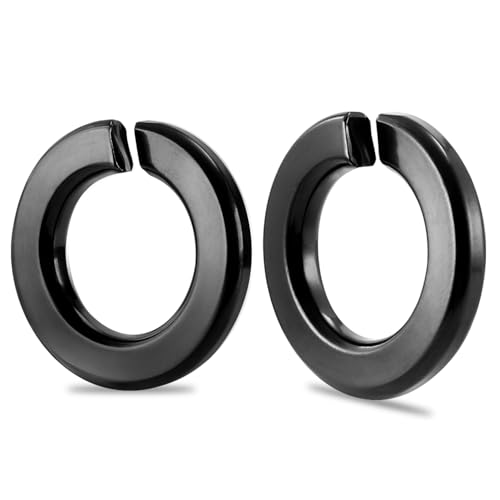 Mellewell 5/8" Lock Washer Spring Lock Washers, 304 Stainless Steel 18-8, Black Finish, Pack of 25