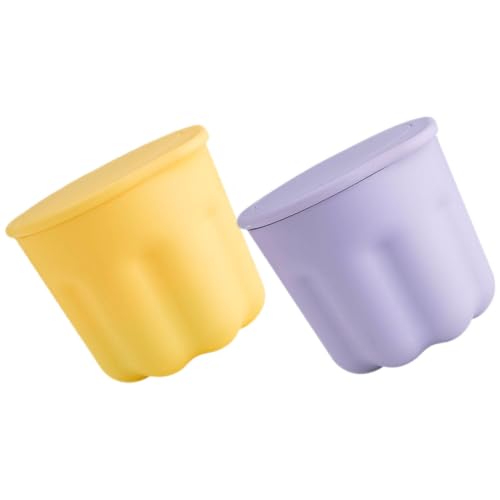 WRITWAA 2 Sets Silicone Brush Cleaning Tool with Rinsing Bowl Compact Makeup Brush Cleaning Box Makeup Sponges present for Beauty Enthusiasts